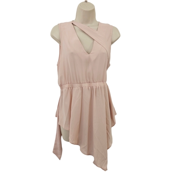 ASOS Pink Asymmetrical Tunic Top Size 6 - Picture 1 of 9